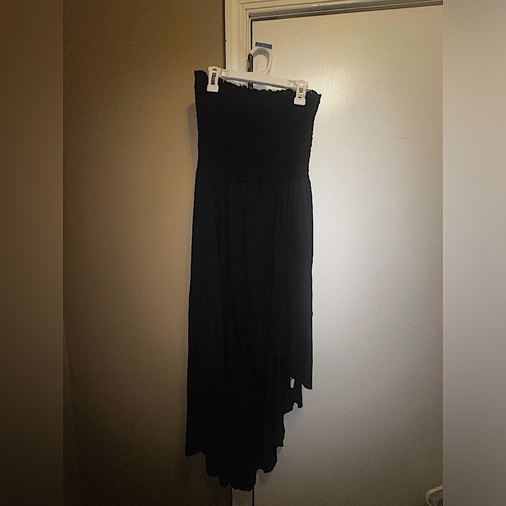 Black summer high low dress